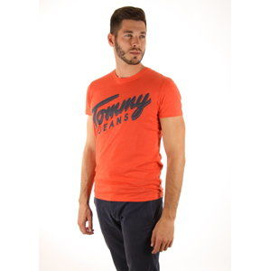 Tommy Hilfiger pánské oranžové tričko Basic